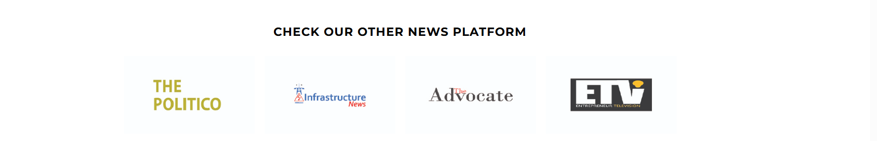 Check our other news platforms